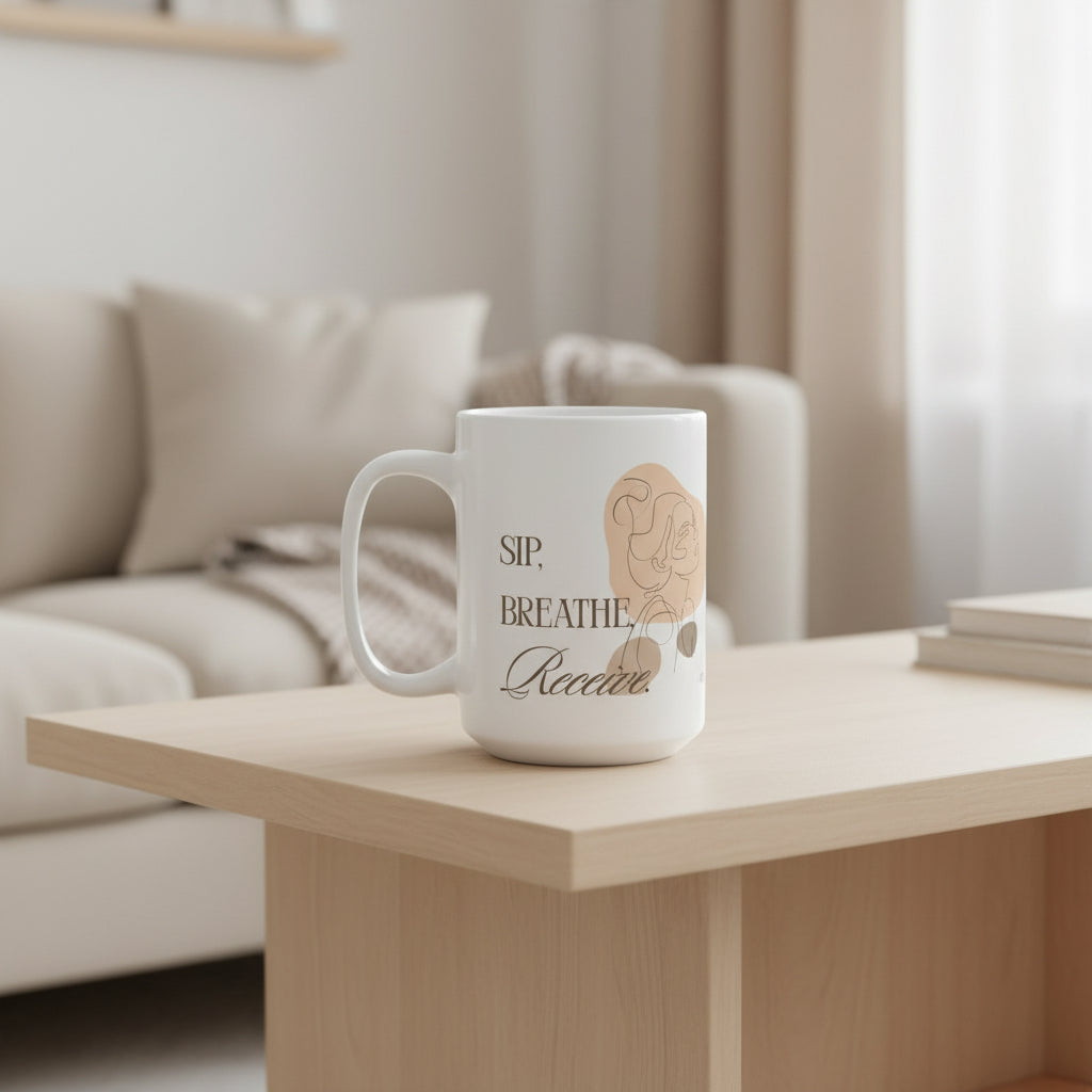 Sip. Breathe. Receive. | Soft Life Ritual Mug